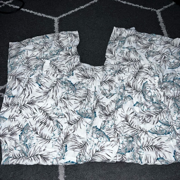 J. Jill Palm Print Pull On Wide Leg Crop Pants Size XL Tall - Picture 6 of 7